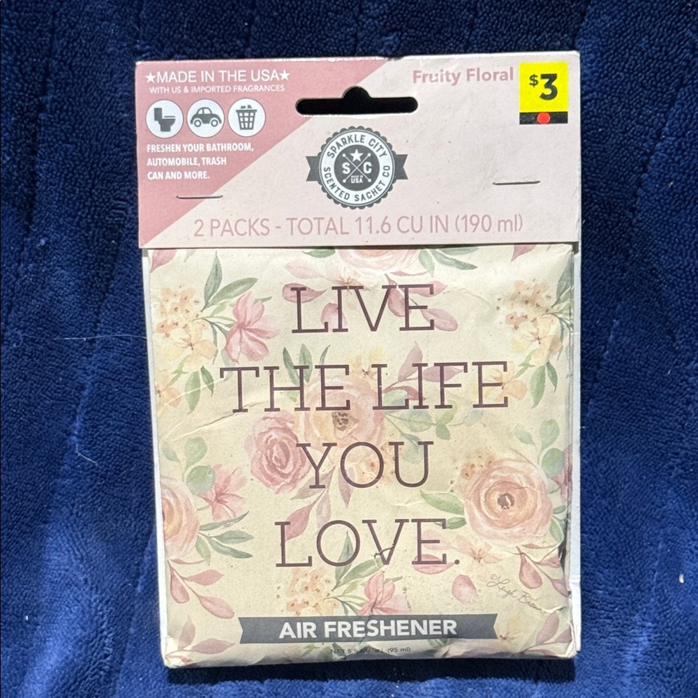 Live The Life You Love Floral Air Freshener - Fruity Floral-